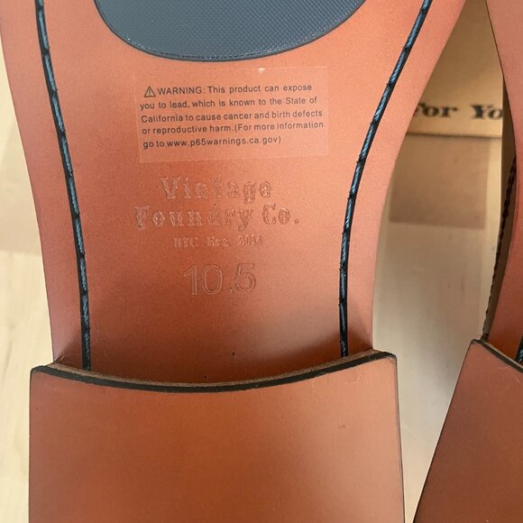 Vintage Foundry Co. Men's Brown Cognac Darwin Chelsea Boot size 10.5 NEW IN BOX - Picture 7 of 7